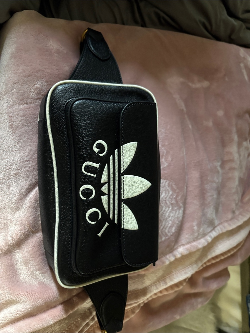 GUCCI/ADIDAS Black and White Logo Belt Bag NWOT